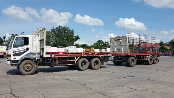 ขายรถบรรทุกพ่วงคอกและพ่วงพื้นเรียบ 18 ล้อ ยี่ห้อ MISHUBISHI FUSO ขายรถบรรทุกพ่วงคอกและพ่วงพื้นเรียบ 18 ล้อ ยี่ห้อ MISHUBISHI FUSO