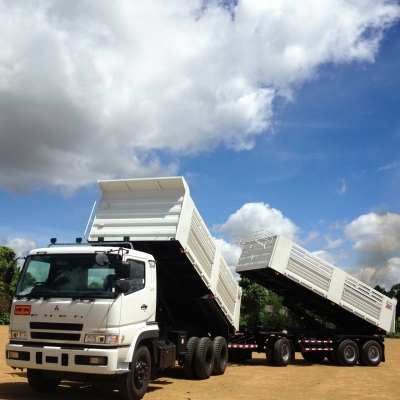 ขายรถ 10 ล้อ FUSO รุ่น FV Shogun 380 แรงม้าพร้อมกระบะ แม่+ลูก