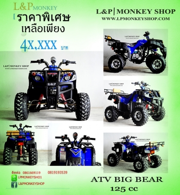 เอทีวี BIG BEAR 125 รุ่น UPGRADE ใหม่ล่าสุด คุ้มสุดๆราคาเริ่มต้น ที่ 45500