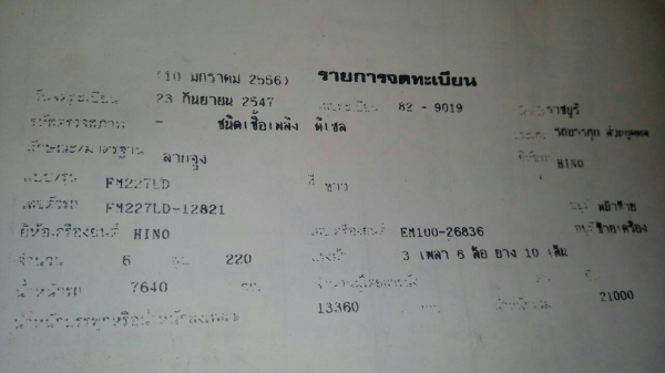 ็HINO.FM227-2เพลา-เครื่องEM100.ครัชซีสวย.หัวบาง.ช่วงยาว.7,20เมตร.รถตรงรุ่นยืดช่วง.ลงเล่มแล้ว.ราคา545,000....