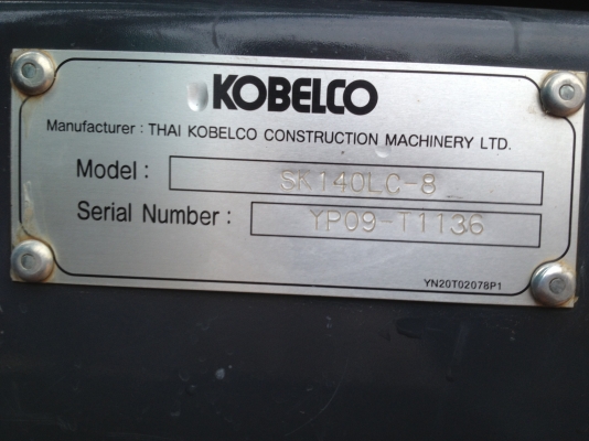 ขายรถแม็คโคร    SK 140LC-8   YP 09-T1136