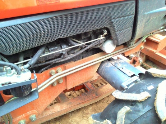 KUBOTA L4508DI พร้อมดันหน้าและผานหลัง รถไร่ ยางใหม่4เส้น