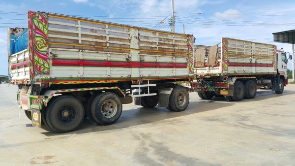 ขายรถพ่วง 22 ล้อ แม่.ลูก กระบะเหล็กดั้ม อู่.พิรุน ISUZU 360 ปี.55 ราคา.2600000 สนใจโทรเลยครับ