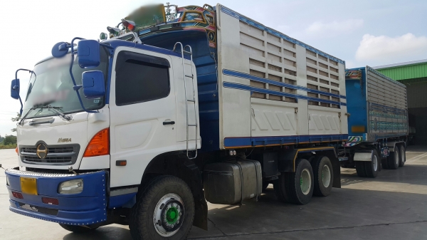 ขายรถพ่วง 22 ล้อ แม่.ลูก HINO 320 แม่ปี.48 ลูกปี.55 ราคา.2150000 ต่อรอง