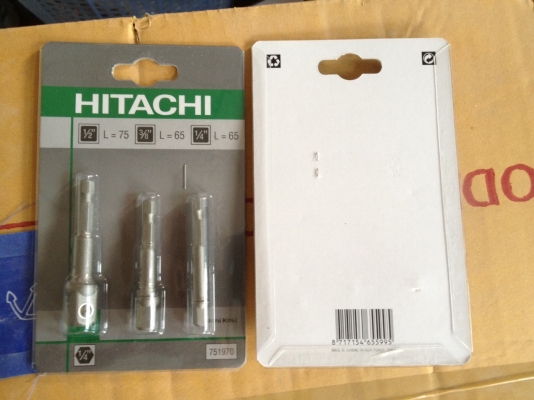 หัวแปลงสว่าน Hitachi Socket Adapter เป็นหัวบล็อก 1/4" 3/8" 1/2"