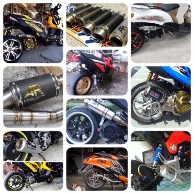 ท่อแต่งMiNi Bike MSX มังกี้ กอลีล่า.KSR.ZOOMER X.FINO NUVOมีทุกแบบทุกญี่ห้อคราบ