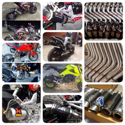 ท่อแต่งMiNi Bike MSX มังกี้ กอลีล่า.KSR.ZOOMER X.FINO NUVOมีทุกแบบทุกญี่ห้อคราบ