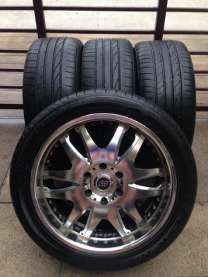 ล้อINFINITY ขอบ20 6รู139 กว้าง 9นิ้ว off+20 พร้อมยาง Bridgestone ดอกเต็ม