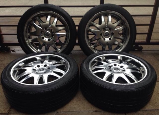 ล้อINFINITY ขอบ20 6รู139 กว้าง 9นิ้ว off+20 พร้อมยาง Bridgestone ดอกเต็ม