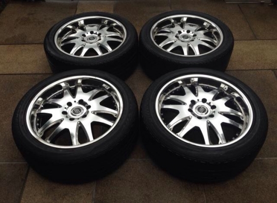 ล้อINFINITY ขอบ20 6รู139 กว้าง 9นิ้ว off+20 พร้อมยาง Bridgestone ดอกเต็ม