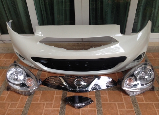 ชุดแปลงหน้า Nissan March ตัวใหม่ ใส่แทนกันชนเดิมได้เลย สภาพ99\%