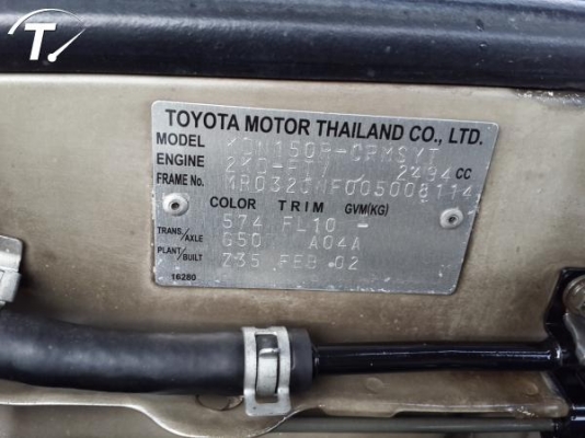 รถมือเดียว 2500 D4D ตัวท็อปสุด แอรแบ็ค เอบีเอส รถเดิมทั้งคัน