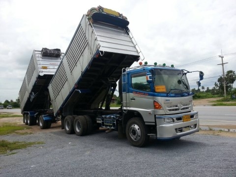 นางฟ้าแม่ลูกอ่อน สิบล้อ HiNO 344 ปี57 พ่วงแม่ลูก3คาน ดั้มค็อกสูง  ทะเบียนพร้อมโอน ราคา 2,950,000บ รถสภาพเยียมสวยมาก ครับ