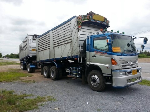 นางฟ้าแม่ลูกอ่อน สิบล้อ HiNO 344 ปี57 พ่วงแม่ลูก3คาน ดั้มค็อกสูง  ทะเบียนพร้อมโอน ราคา 2,950,000บ รถสภาพเยียมสวยมาก ครับ