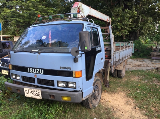 6ล้อติดเครน..110แรง ISUZU NPR57L-4650582 รถสภาพดี ใช้งานอยู่..เล่มพร้อม