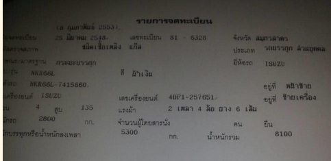 รถบรรทุก 6 ล้อ ISUZU NKR 120 แรงม้า เครื่อง 4HF1 ติดแก๊ส LPG