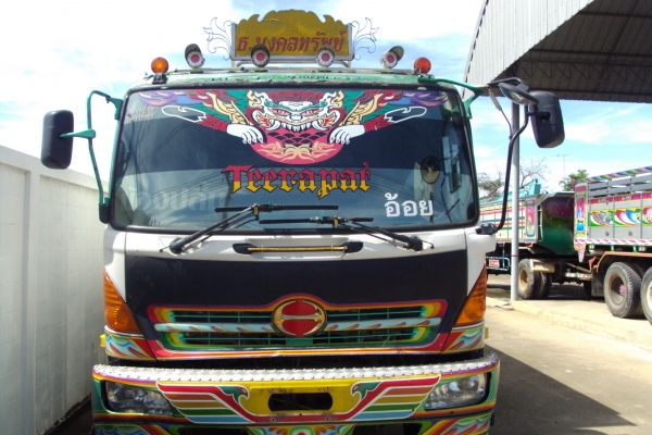 ้HINO MEGA  245 แรงม้า+พ่วง กระบะสามมิตรดั้มพ์