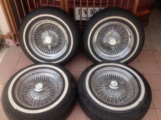 ล้อซี่ลวด อเมกา เเท้ขอบ14ติดยางขอบขาวของเก่าญี่ปุ่นสภาพสวยตามรูปครับ