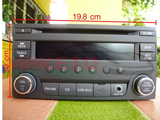 วิทยุ CD FM USB MP3 AUX พร้อมสายปลั๊กวิทยุ