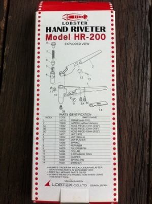 คีมย้ำรีเวท LOBSTER HR-200 คีมย้ำรีเวท LOBSTER HR-200