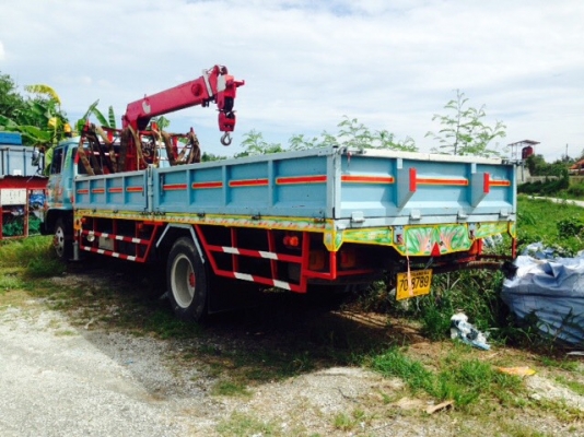 รถเครนมือสอง/ Hino FD178B/ เครื่องยนต์ HO7C-D18916 ติดเครน 3.7 ตัน
