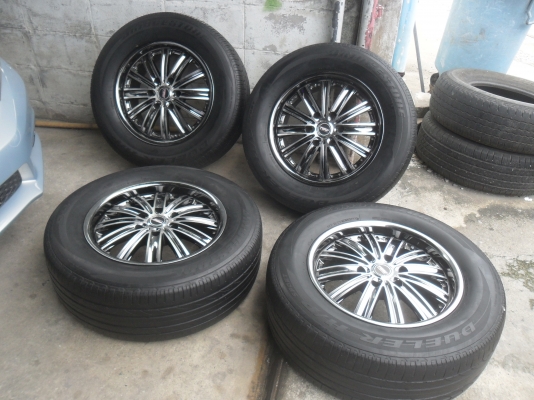 ล้อแม็ก 18นิ้ว 6รู พร้อมยาง สวยๆ 4 ล้อ ลดราคาเหลือ 8000 บาท