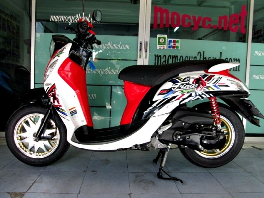 fino i สีดำแดง ล้อแมกซ์แต่ง ลาย VIP ยางจุ๊บเลส ของใหม่ รถเดือน ธันวาคม ปี 57 ไมล์ 5 พันโล แถม 3 รายการ 33900