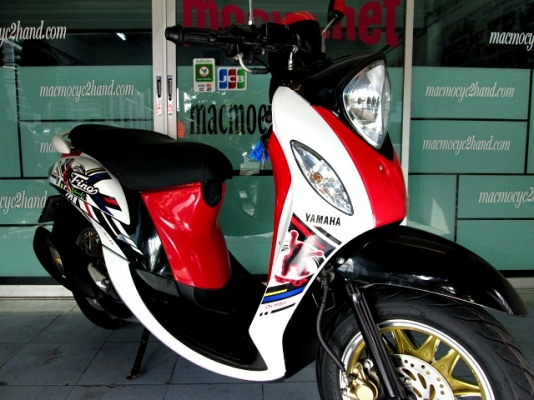 fino i สีดำแดง ล้อแมกซ์แต่ง ลาย VIP ยางจุ๊บเลส ของใหม่ รถเดือน ธันวาคม ปี 57 ไมล์ 5 พันโล แถม 3 รายการ 33900