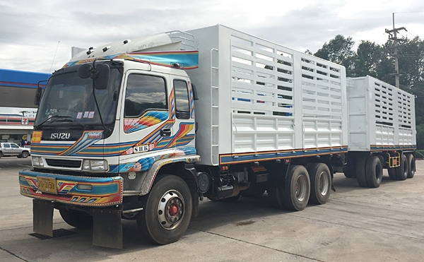 ขายรถพ่วง22ล้อ ISUZU DECA 320 ยูโรทู กระบะเหล็กไม่ดัมพ์ คอกสูงอู่สหกิจ เครื่องเดิม เกียร์เดิม