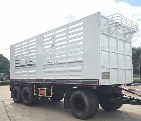 ขายรถพ่วง22ล้อ ISUZU DECA 320 ยูโรทู กระบะเหล็กไม่ดัมพ์ คอกสูงอู่สหกิจ เครื่องเดิม เกียร์เดิม