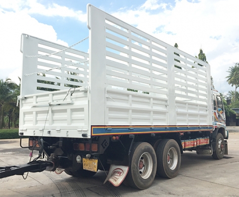 ขายรถพ่วง22ล้อ ISUZU DECA 320 ยูโรทู กระบะเหล็กไม่ดัมพ์ คอกสูงอู่สหกิจ เครื่องเดิม เกียร์เดิม