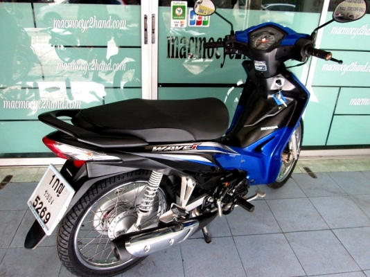 wave 110 i สีน้ำเงิน สต๊าทเท้า รุ่นใหม่ท่อออกข้าง รถเดีอน ตุลาคม ปี 57 ไมล์ 5 โล แถม 3รายการ 28900