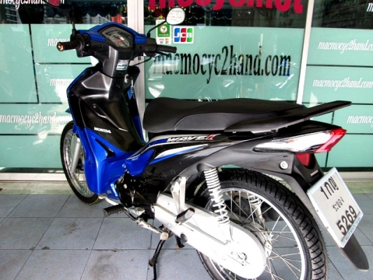 wave 110 i สีน้ำเงิน สต๊าทเท้า รุ่นใหม่ท่อออกข้าง รถเดีอน ตุลาคม ปี 57 ไมล์ 5 โล แถม 3รายการ 28900