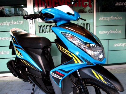 MIO 125 i สีฟ้าดำ ล้อแมกซ์ รถเดือน มีนาคม ปี 58 ไมล์ 2 พันโล ฟรีโอน แถม 4 รายการ 33900