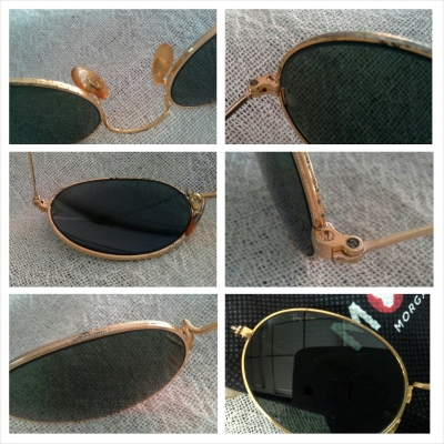 แว่นตาวินเทจรุ่นหายาก B&amp;L RAY-BAN ROUND METAL OVAL USA