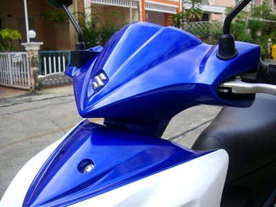 ขายSuzuki Skydrive 2012ลาย SD ไมล์แท้ 4767 กม.เครื่องหัวฉีดประหยัดน้ำมัน สภาพเดิมๆ จากโรงงาน สีน้ำเงิน ขาว