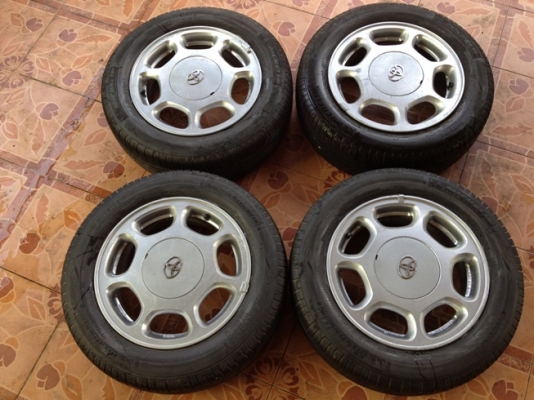 ขายล้อแม็กซ์มือ2 Toyota ขอบ14 4รู100+ยาง ราคา 3500 บ. ถูกกกก