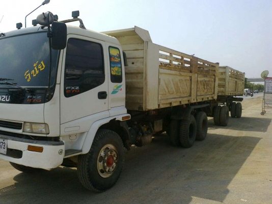 ขายรถสิบล้อISUZU DACE  270 UERO 2ปี48ดั้มสามมิตรรอนเฉียงลากพ่วงแม่=ลูกดั้ม