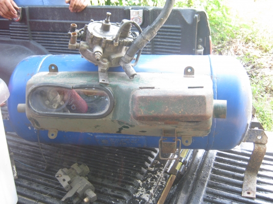 ขายถังแก๊สถอดมาจากแท็กซี่พร้อมหม้อต้มใช้งานได้