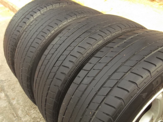 ล้อไทย15 กว้าง7 ออฟ38 4รู100/114.3 + ยาง Dunlop 185/55/15