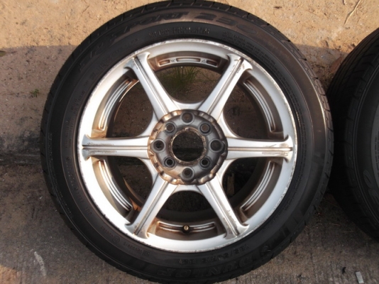 ล้อไทย15 กว้าง7 ออฟ38 4รู100/114.3 + ยาง Dunlop 185/55/15