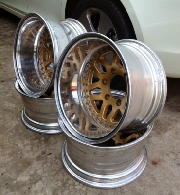 ขายล้อ 2 ชิ้นแท้ Bridgestone ขอบ 15x8 ใส่ 6 รูกระบะ กลับออฟเซตได้ ลึกๆ 6 นิ้ว!!!