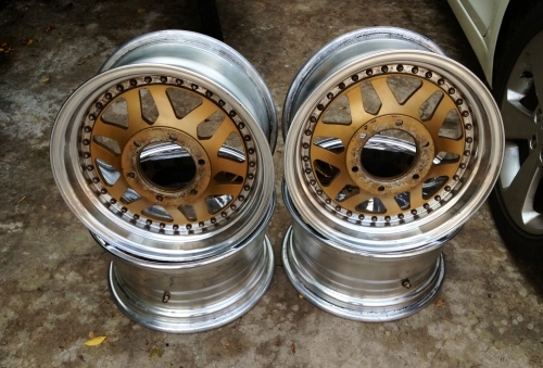 ขายล้อ 2 ชิ้นแท้ Bridgestone ขอบ 15x8 ใส่ 6 รูกระบะ กลับออฟเซตได้ ลึกๆ 6 นิ้ว!!!