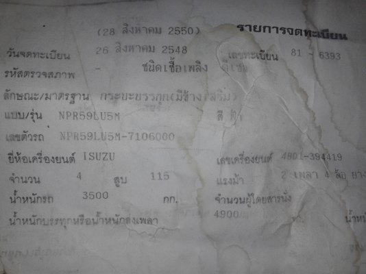 ขาย 6 ล้อ ISUZU NPR 115 รถห้างแท้100\% เกียร์สั้นแท้ ปี36 ราคาถูกสุดๆ ขาย 6 ล้อ ISUZU NPR 115 รถห้างแท้100\% เกียร์สั้นแท้ ปี36 ราคาถูกสุดๆ