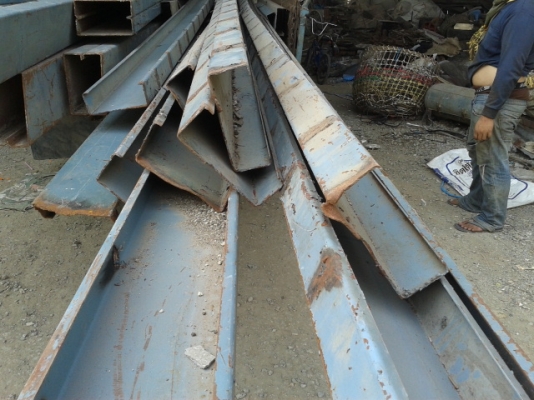 เหล็กเก่า c หน้า 20*7 ซม ขาย ก.ก. ละ 14 บาท