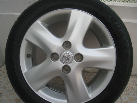 ขายล้อแม็กเดิม Toyota vios 15"x5.5" 4รู100 et45 +ยางปี 11 (081-3747940)