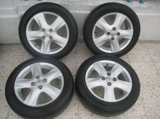 ขายล้อแม็กเดิม Toyota vios 15"x5.5" 4รู100 et45 +ยางปี 11 (081-3747940)