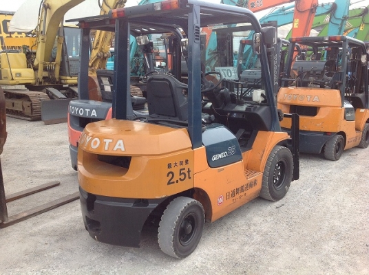ขาย ฟอล์คลิฟต์ 2.5 ตัน TOYOTA 7FG25 LPG รถมือ 2 นำเข้าจากญี่ปุ่น ขาย ฟอล์คลิฟต์ 2.5 ตัน TOYOTA 7FG25 LPG รถมือ 2 นำเข้าจากญี่ปุ่น