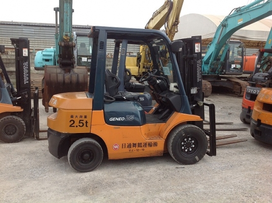 ขาย ฟอล์คลิฟต์ 2.5 ตัน TOYOTA 7FG25  LPG  รถมือ 2  นำเข้าจากญี่ปุ่น