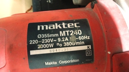 เครื่องตัดไฟเบอร์Maktec MT240 สภาพใหม่ ราคาถูกมาก เครื่องตัดไฟเบอร์Maktec MT240 สภาพใหม่ ราคาถูกมาก